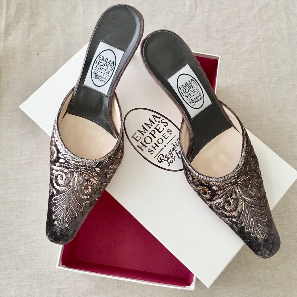 Emma Hope Velvet Mules